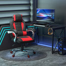 Sedia da Gaming Ergonomica 67x69x118-127 cm in Similpelle Rosso e Nero-2