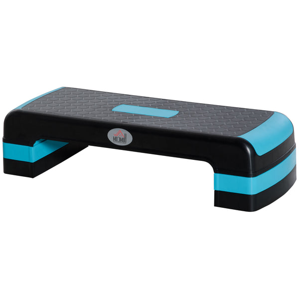 sconto Step Fitness per Aerobica 78x28xh10-15-20 cm Altezza Regolabile in Plastica Nero e Blu