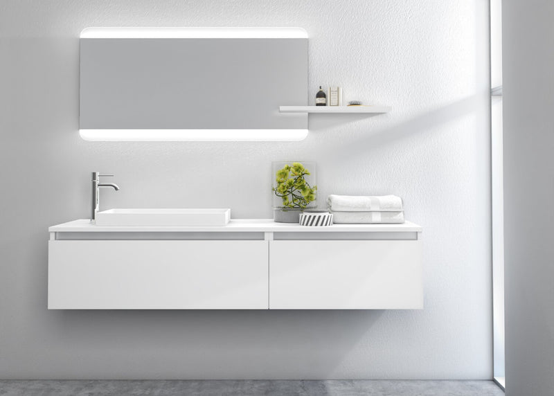 Mobile Bagno Sospeso 170cm TFT Ibiza Bianco Specchio-1