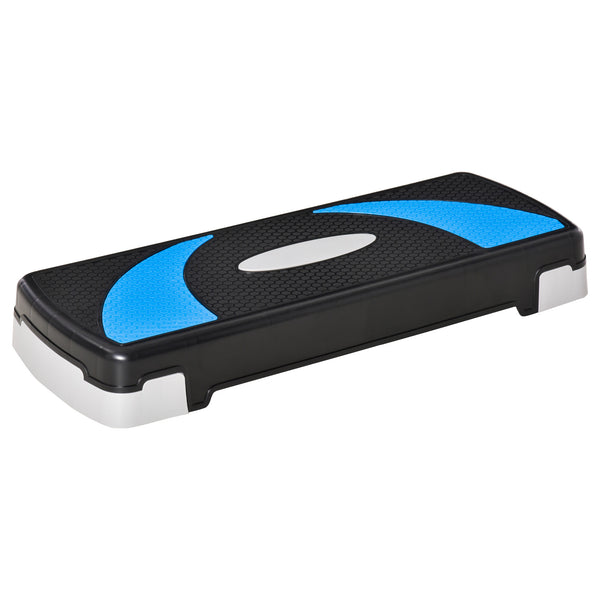 Step Fitness per Aerobica 80x31xh10-15-20 cm Altezza Regolabile in Plastica Nero e Blu acquista