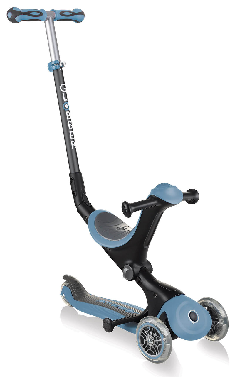 Monopattino Passeggino Triciclo a 3 Ruote Globber Go-UP Deluxe Blu-1