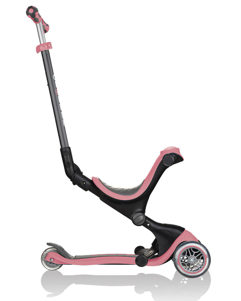 Monopattino Passeggino Triciclo a 3 Ruote Globber Go-UP Deluxe Rosa Pastello-3