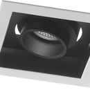 Incasso Quadrato Bianco Nero Controsoffitto Faretto Orientabile Led 20 watt Luce Naturale Intec INC-APOLLO-1X20M-2