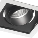 Faretto Incasso Orientabile Bianco Nero Satinato Quadrato Led 30 watt 4000 K Intec INC-APOLLO-1X30M-2