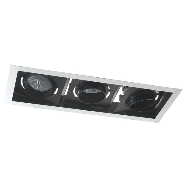 online Scheinwerfer Drei einstellbare Lichter Einbau Weiß Schwarz Zwischendecke Led 60 Watt Warmes Licht Intec INC-APOLLO-3X20C