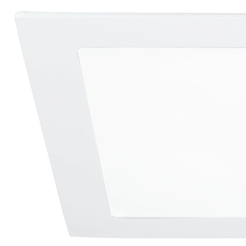 Faretto Quadrato Alluminio Bianco Opaco Incasso Cartongesso Led 18 watt Luce Calda Intec INC-FLAP/18WC-2