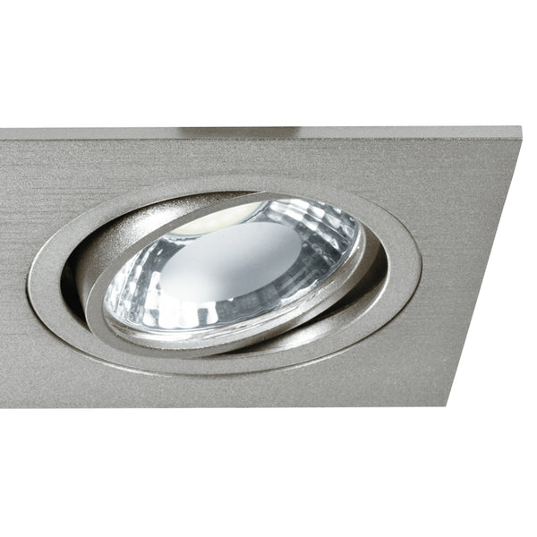 Einbau-Zwischendecke 2 verstellbare Strahler Aluminium Silber Led 10 Watt Natürliches Licht Intec INC-GEMINI-PL6 sconto