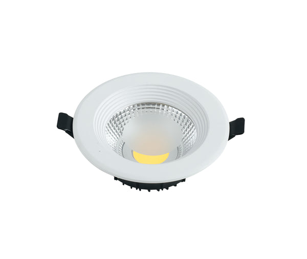 Einbau-LED-Strahler aus Gipskarton, rund, weiß, Aluminium, 10 Watt, warmes Licht, Intec INC-LYRA-10C prezzo