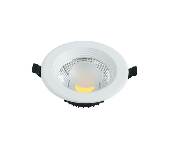 prezzo Einbau-LED-Strahler aus Gipskarton, rund, weiß, Aluminium, 10 Watt, warmes Licht, Intec INC-LYRA-10C