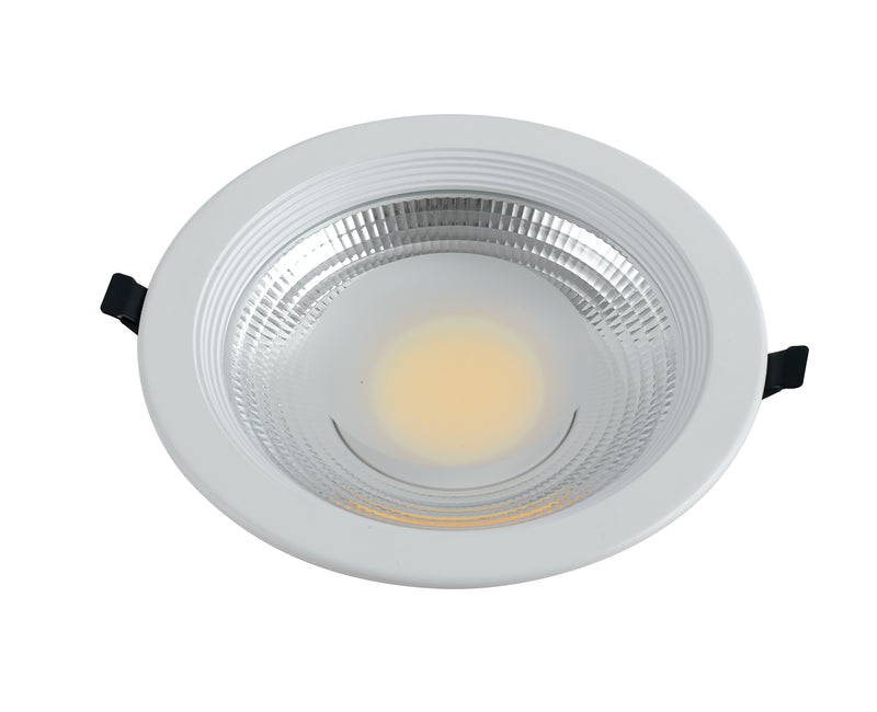 Faretto a Incasso Bianco Tondo Alluminio Controsoffitttura Led 20 watt 5500 kelvin Intec INC-LYRA-20F-1