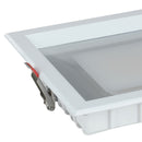 Faretto a Incasso Bianco Satinato Quadrato Alluminio Pressofuso Led 20 watt Luce Fredda Intec INC-MARK-20F-2