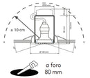 Kit 3 Faretti Orientabili Metallo Bianco Incasso Controsoffitto Led 18 watt Luce Calda Intec INC-MATRIX-LEDM3-3