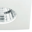 Faretto a Incasso Quadrato Alluminio Pressofuso Bianco Goffrato Led 6 watt Luce Calda Intec INC-NADIR-Q6C-2