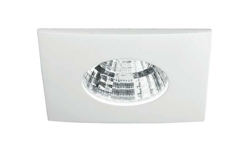 Faretto Bianco Alluminio Quadrato Incasso Controsoffitto Led 6 watt Luce Fredda Intec INC-NADIR-Q6F-1