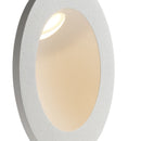 Faretto Bianco Segnapassi Tondo Alluminio Esterno Led 2 watt Luce Calda Intec INC-ONYX-R1-2