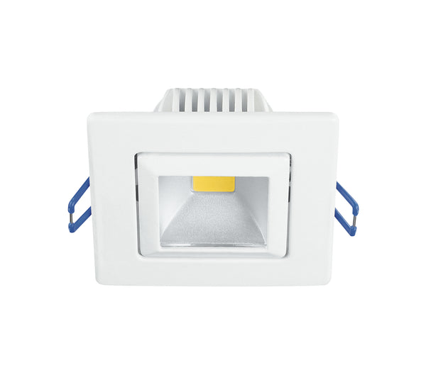 Verstellbarer quadratischer Strahler Aluminium Weiß Einbau-Gipskarton Led 5 Watt Warmes Licht Intec INC-POUND-5C sconto