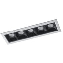 Faretti Modulo a Incasso Controsoffitto Bianco Nero Lucido Led 10 watt Luce Naturale Intec INC-SINKRO-10M-1