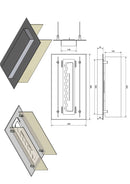 Camino a Bioetanolo da Incasso 60x32 cm Insert 600 Cromato-10