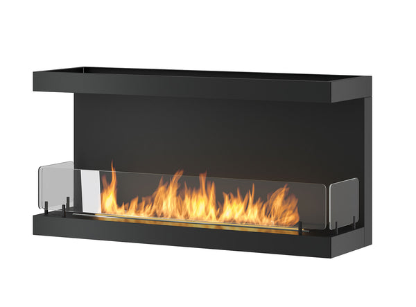 Bioethanol-Einbaukamin 100 x 50 cm mit Glasinnenseite C 1000 V3 Schwarz acquista