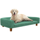 Divano per Cani Taglia Grande 98x67x25 cm con Cuscino Sfoderabile Verde Chiaro-1