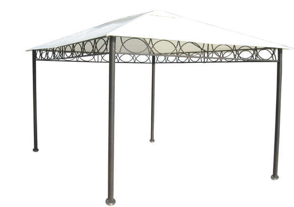 Gazebo da Giardino 4x3x2,8m in Metallo Ecrù acquista