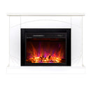 Camino Elettrico da Pavimento 85x110x27 cm Effetto Fiamma 1500W Madeira & Lorance-6