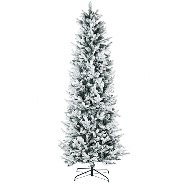 Albero di Natale Artificiale Innevato 225 cm 988 Rami Apertura Automatica Verde acquista