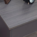 Comodino 2 Cassetti e Ruote con Piano Sollevabile 50x40x50 cm in Legno Grigio-9