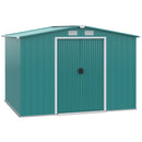 Casetta Box da Giardino 260x206x179 cm in Acciaio Verde-1