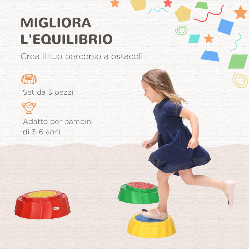 Percorso di Equilibrio 3 Pezzi per Bambini 3-6 Anni con Pietre di Fiume Antiscivolo e Impilabili-7