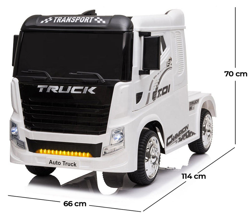 Camion Elettrico per Bambini 12V Truck Bianco-5