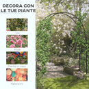 Arco da Giardino 153x40x210 cm In Metallo Nero-4