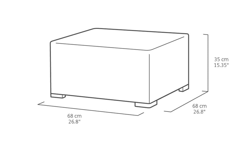 Tavolino da Giardino 68x68x35 cm in Resina Keter California Cappuccino-4