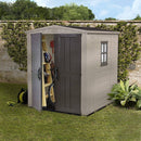 Casetta da Giardino Porta Attrezzi 178x208x195,5 cm in Resina Keter Factor 6x6 Beige-3