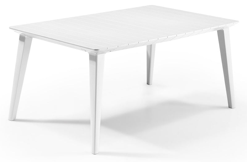 Tavolo da Giardino 157x98x74 cm in Resina Keter Lima 160 Bianco-1