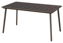 Tavolo da Giardino 146x87x75 cm in Resina Keter Metalea Bronzo-1