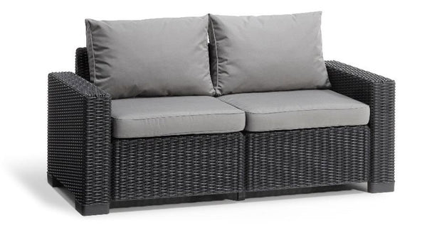 acquista 2-Sitzer Gartensofa 141 x 68 x 71,5 cm aus Harz Keter California Anthrazit