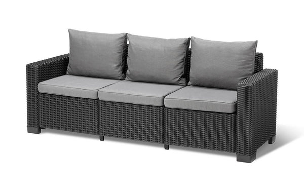 sconto 3-Sitzer Gartensofa 198 x 68 x 71,5 cm aus Harz Keter California Anthrazit