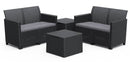 Set da Giardino 2 Divani e 2 Tavolini in Resina Keter Claire Double Sofa  Antracite-1