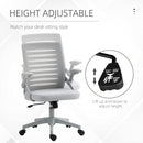 Sedia da Ufficio Ergonomica con Altezza Regolabile e Braccioli Sollevabili   Grigio-4