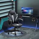 Sedia da Gaming Girevole Reclinabile 63x70x104-112 cm in Similpelle Nero e Grigio-2