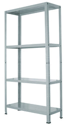 Scaffale in Metallo 4 Ripiani 75x30x145 cm Bianco -1