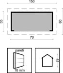 Armadio Porta Attrezzi da Giardino 70x89x35 cm in Legno-5