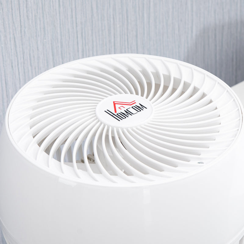 Ventilatore da Tavolo 3 Velocità 27x27x34 cm Oscillazione 70° e Inclinazione 90° Bianco e Nero-9