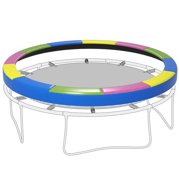 Copertura Tappeto Elastico  Pieghevole e Portatile Ø366x30 cm in Plastica PE e Schiuma Multicolore prezzo