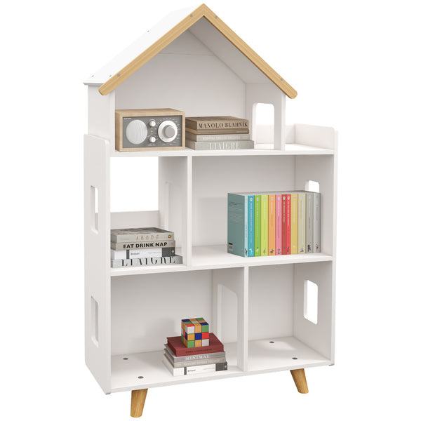 acquista Libreria per Bambini 65x25x108,5 cm in MDF e Legno di Pino Bianco