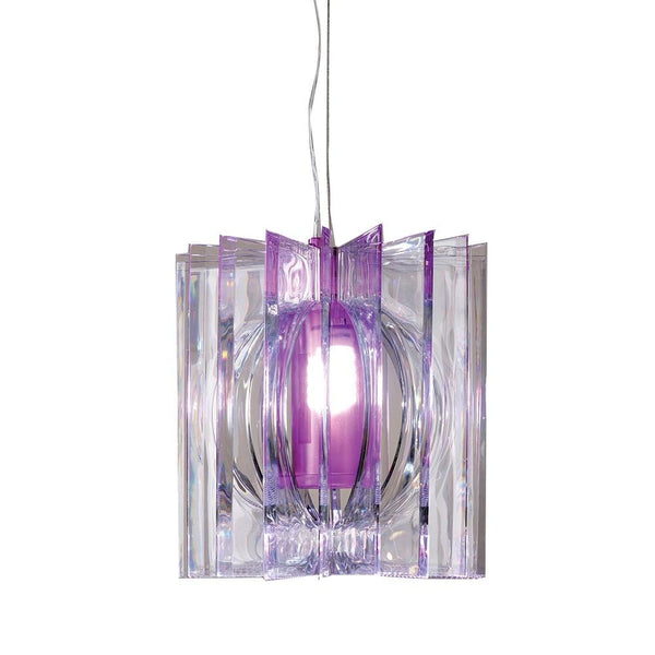 online Lampada a Sospensione 27x27xH30 cm in Vetro Pisa Viola