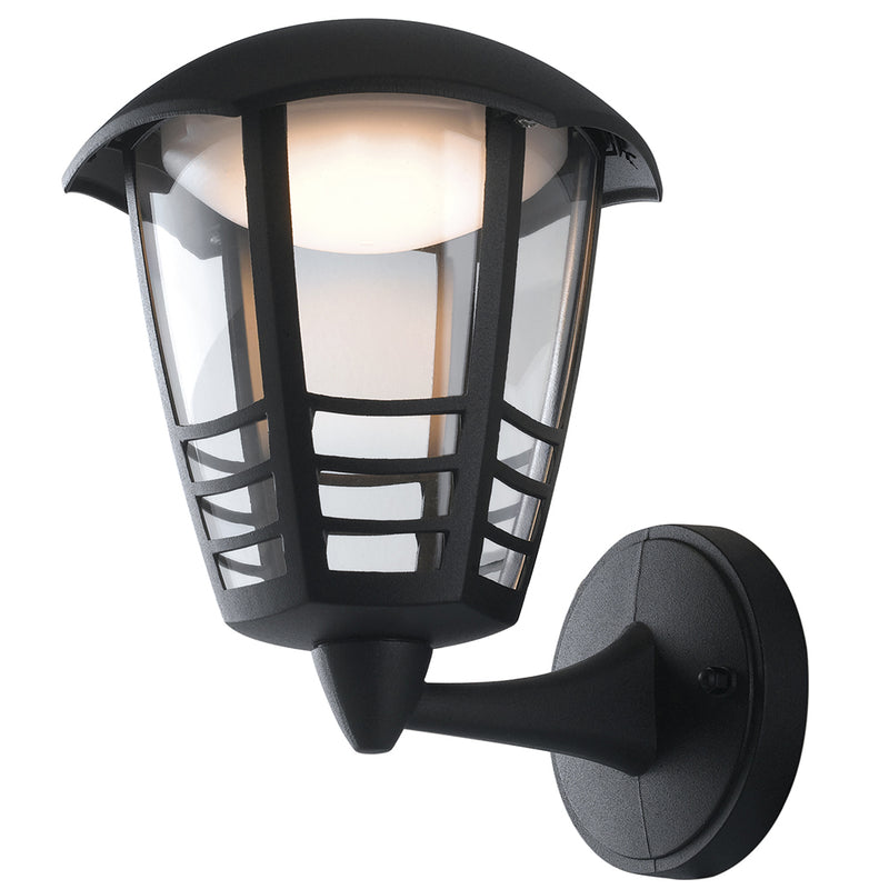 Lanterna Verso Alto con Griglia Alluminio Nero Diffusore Policarbonato Led 12 watt Luce Naturale Intec LANT-CLOE/AP1A-1