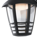 Lanterna Verso Basso con Griglia Alluminio Nero Diffusore Policarbonato Esterno Led 12 watt Luce Naturale Intec LANT-CLOE/AP1B-2