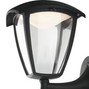 Lanterna Verso Alto Alluminio Pressofuso Nero Diffusore Policarbonato Led 12 watt Luce Naturale Intec LANT-LADY/AP1A-2